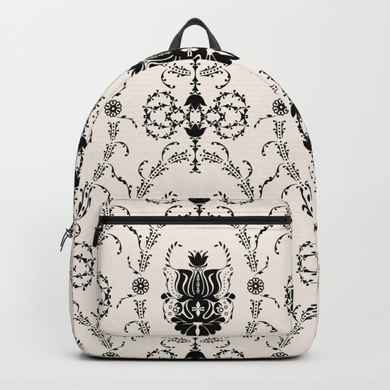 Seamless wallpaper background floral vintage Backpack