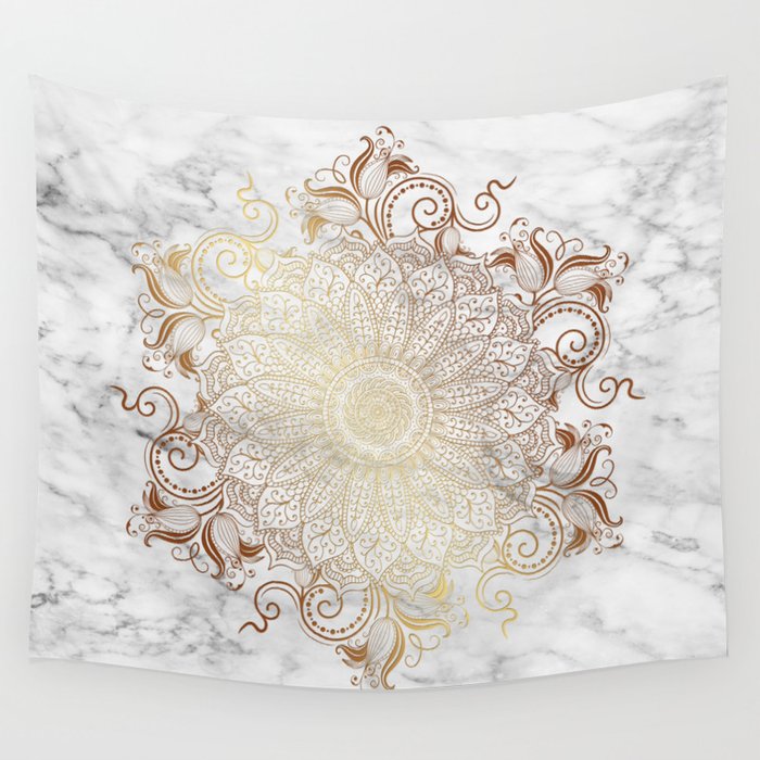 Gold & Marble Wall Tapestry