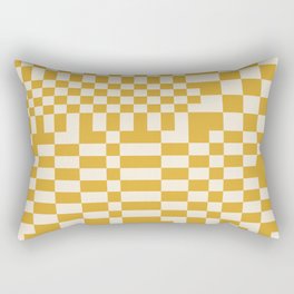 Checkerboard Pattern - Yellow Rectangular Pillow