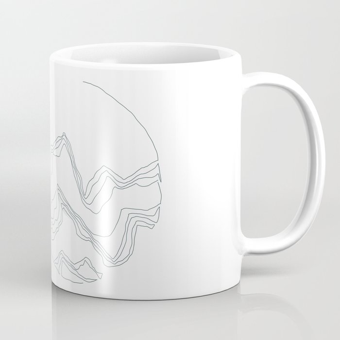 Mountain Line Design Circular Coffee Mug
