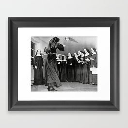 hula hoop nuns Framed Art Print