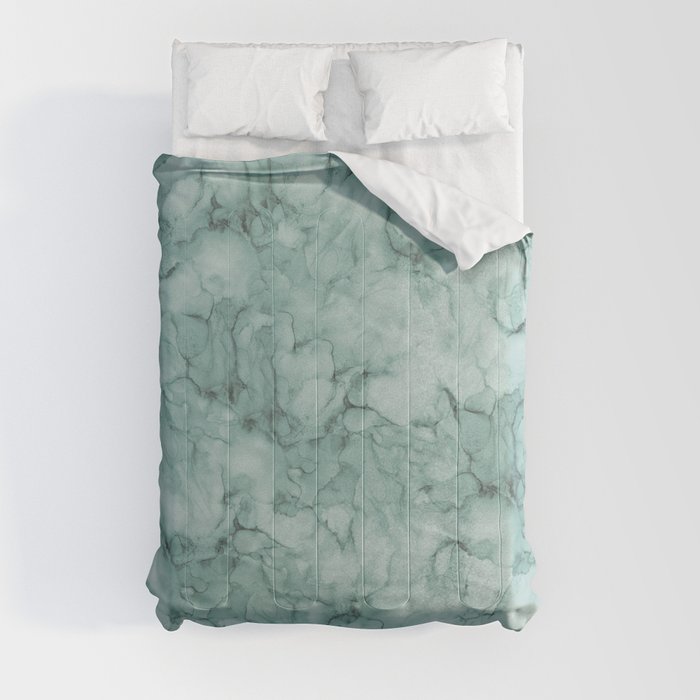 Teal inkiness 2 Comforter