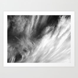 Black and white clouds #2 Art Print