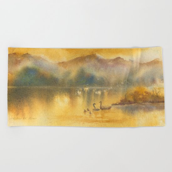 Golden Sunrise Beach Towel