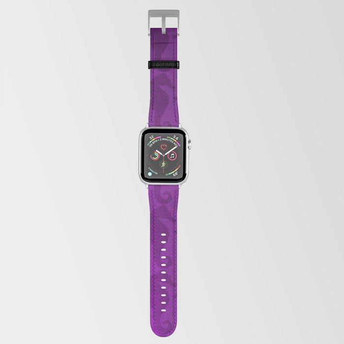 Purple Silk Metallic Seahorse Modern Collection Apple Watch Band