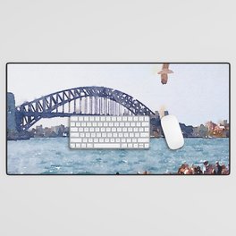 Sydney Harbour Watercolour Desk Mat