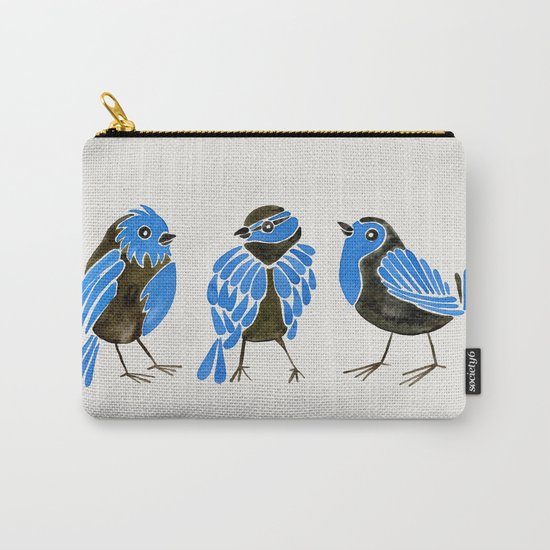 Blue Finches Carry-All Pouch
