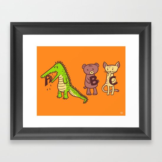 A is for Jerks! Framed Art Print