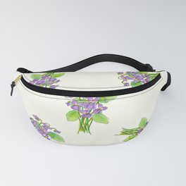 Watercolor Purple Violets Fanny Pack | Violetspainting, Purple, Wildviolets, Violets, Pansies, Pansy, Sandifrunzi, Country, Mousefx, Frenchcountry 