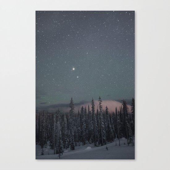 Big White Stars V Canvas Print