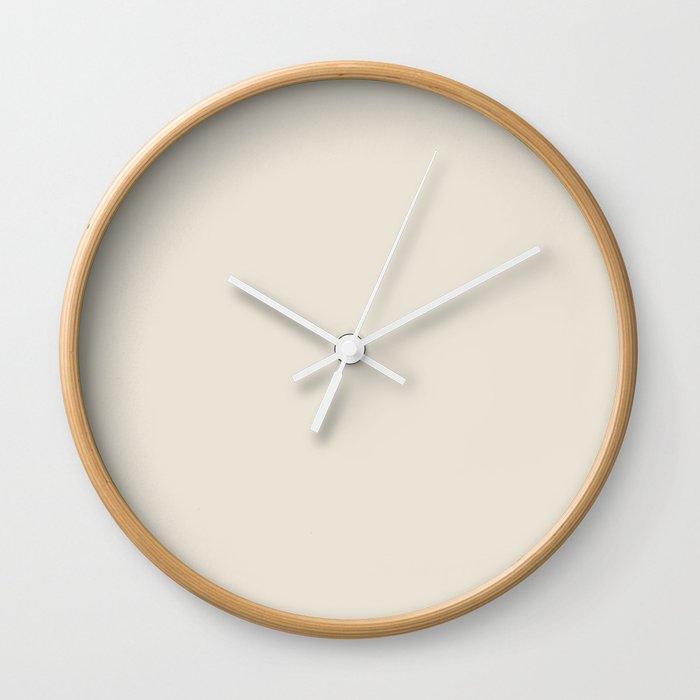 Off White Cream Linen Solid Color Pairs PPG Blank Canvas PPG1085-1 - 2023 Trending Color Wall Clock