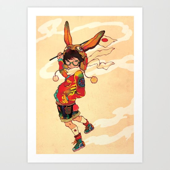 The land of the rising zine Art Print