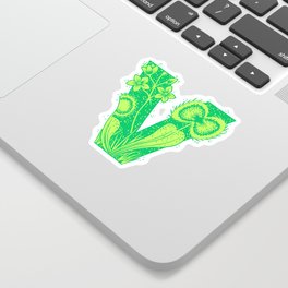 V is for Venus Fly Trap Sticker