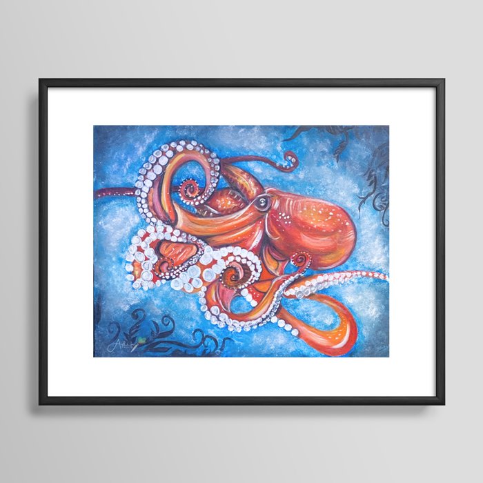 Colorful Octopus Framed Art Print
