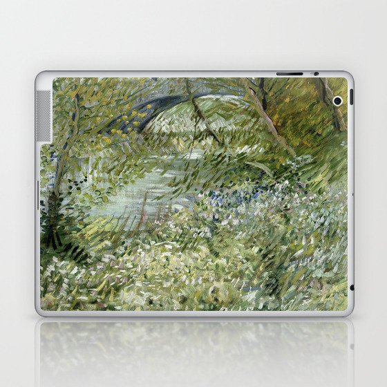 River Bank in Springtime, Vincent van Gogh Laptop & iPad Skin
