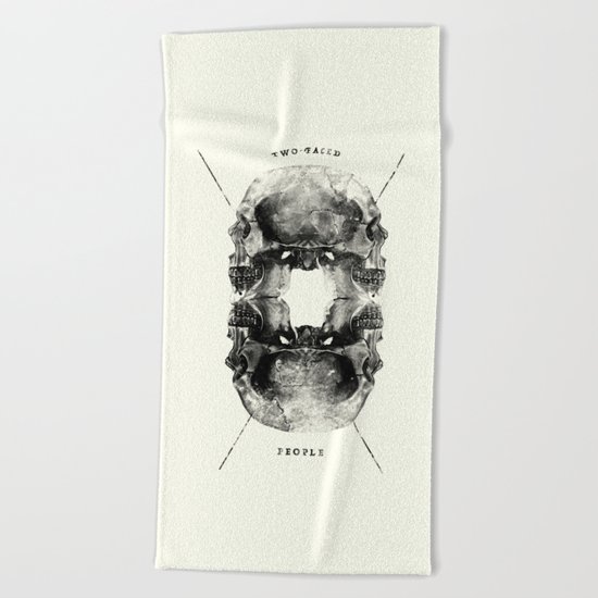 Two-Faced People Beach Towel