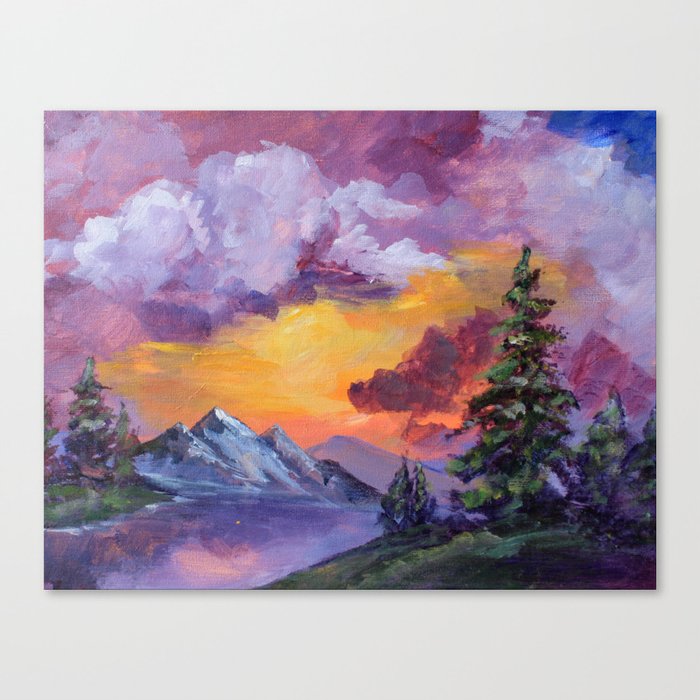 Mountains Sunset Canvas Print