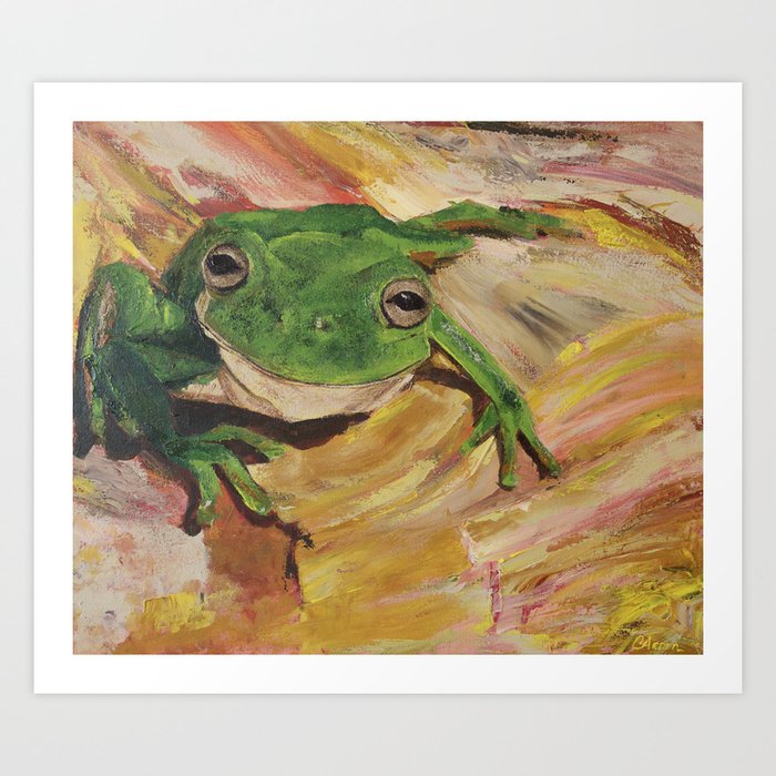 Kiss Me Tree Frog Art Print