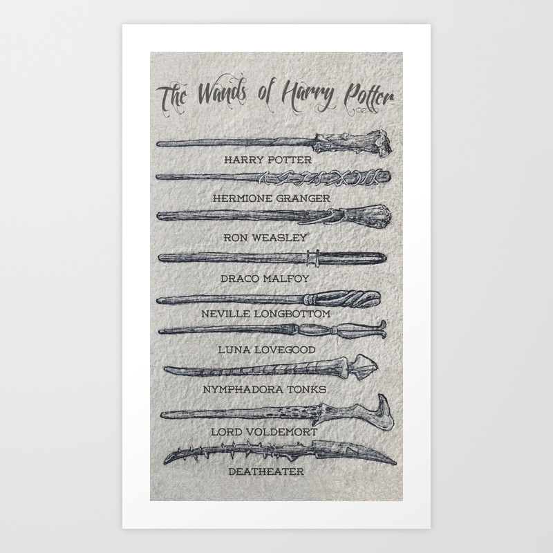 The Wands Of The Wizarding World Art Print By Ocarinaofrhyme Society6