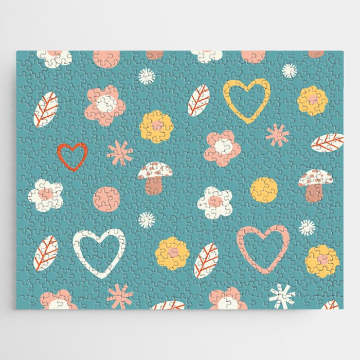Flower pattern spring colorful Jigsaw Puzzle