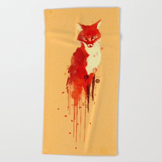The fox, the forest spirit Beach Towel