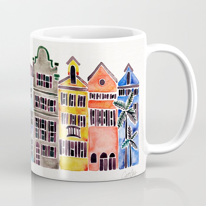 Rainbow Row Charleston Coffee Mug By Catcoq Society6
