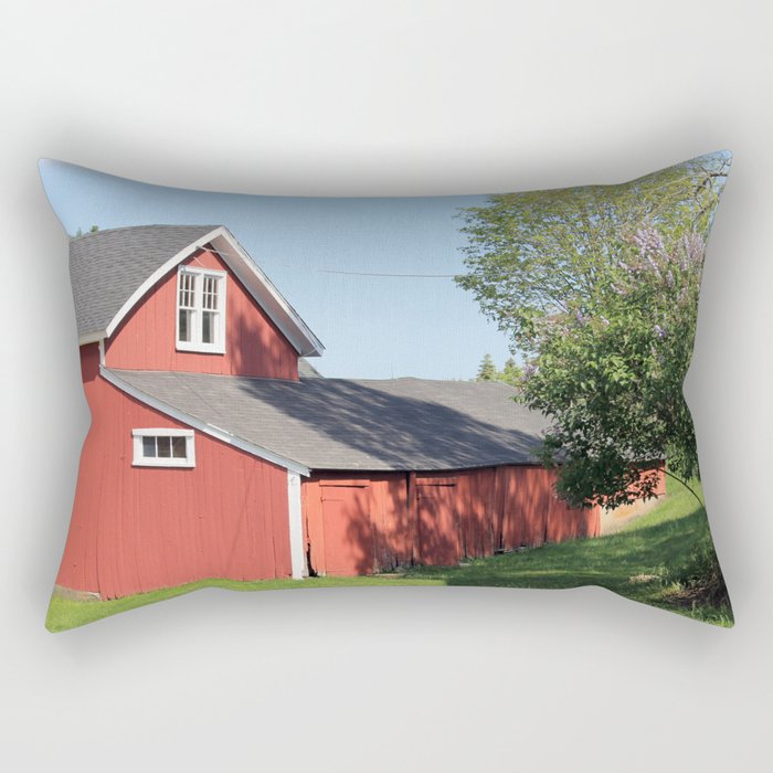Red Barns Rectangular Pillow