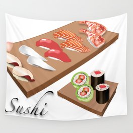 Sushi Dinner Wall Tapestry