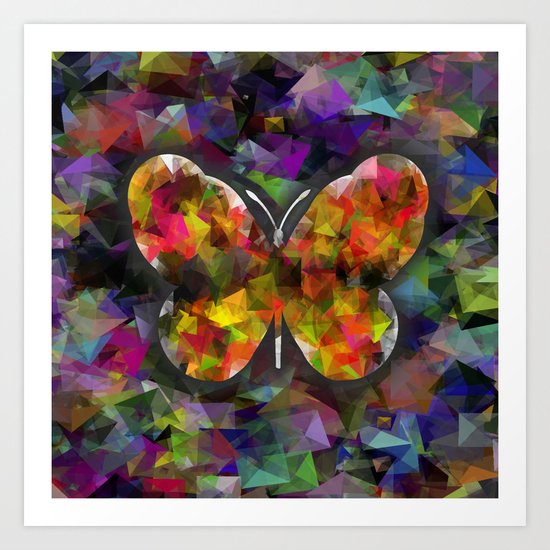 abstract butterfly Art Print
