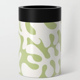 White Matisse cut outs seaweed pattern 1 Can Cooler