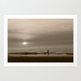 Lone Surfer. Art Print | Nature, People, Photo 