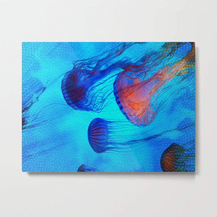 Watch the Flow of the Jelly Glow  Metal Print