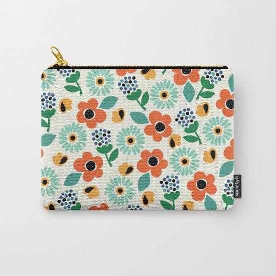 Floral Time Carry-All Pouch