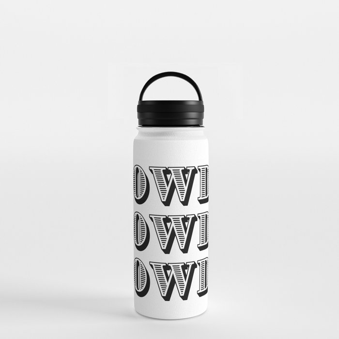 Black And White Howdy Water Bottle