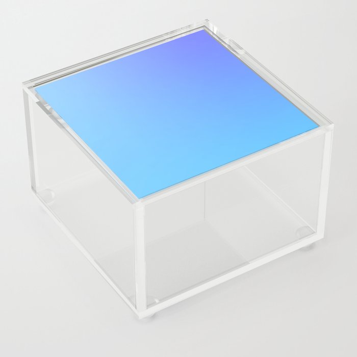 57 Blue Gradient 220506 Aura Ombre Valourine Digital Minimalist Art Acrylic Box
