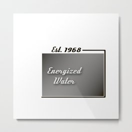 Energized Water Metal Print | Energizedwater, 1968, Graphicdesign, Black And White, Typography, Blackandwhite 