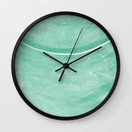 Cohesion Watercolor Print in Mint Wall Clock