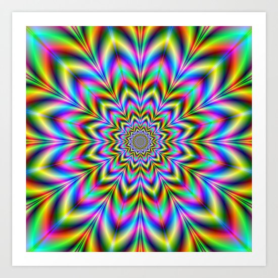 Psychedelic Flower Art Print