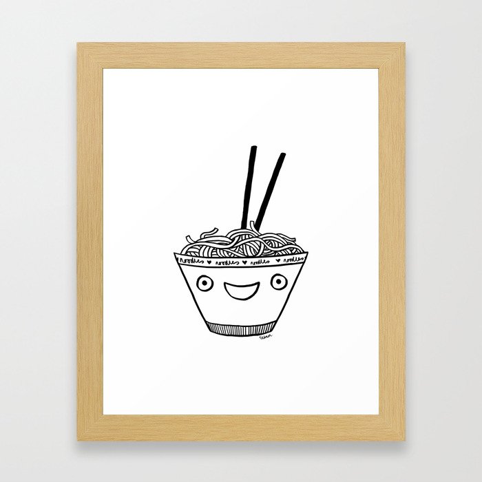 Happy Noodles Framed Art Print