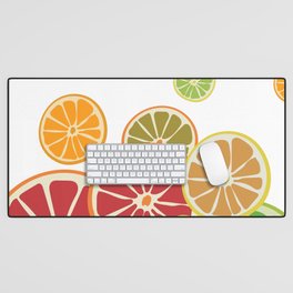 Fruits Orange lemon citrus pattern G Desk Mat