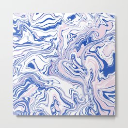 Ebb and Flow Metal Print | Pattern, Abstract, Blue, Pink, Pop Art, Digital, Acrylic, Painting, Ebbandflow, Modernart 