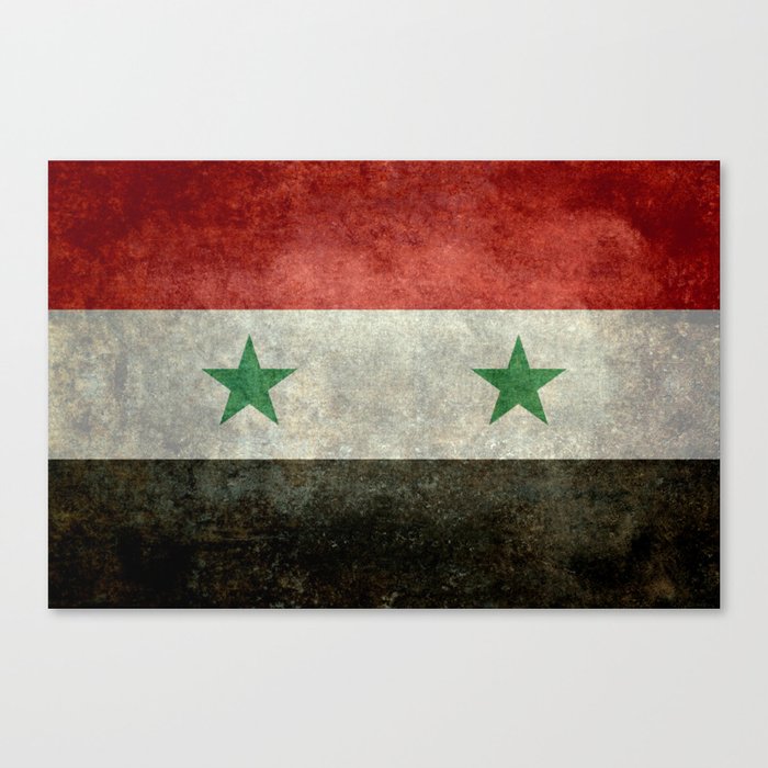 Flag of Syria - grungy Canvas Print