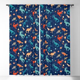 Painted Space Dinosaurs Blackout Curtain