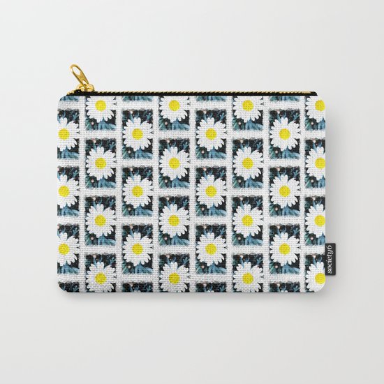 SMILE Pattern - White Daisy Flower #1 Carry-All Pouch