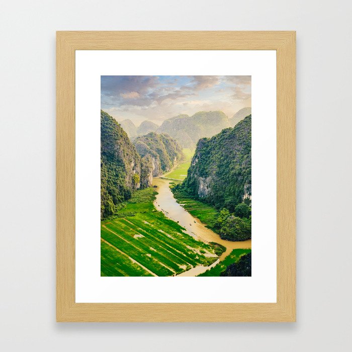 Vietnam Paddy Fields Fine Art Print  • Travel Photography • Wall Art Framed Art Print