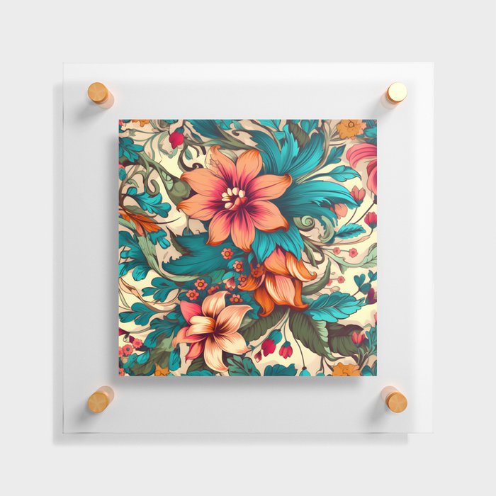 Floral Interior Design - Transform Your Space with Nature's Elegance Floating Acrylic Print