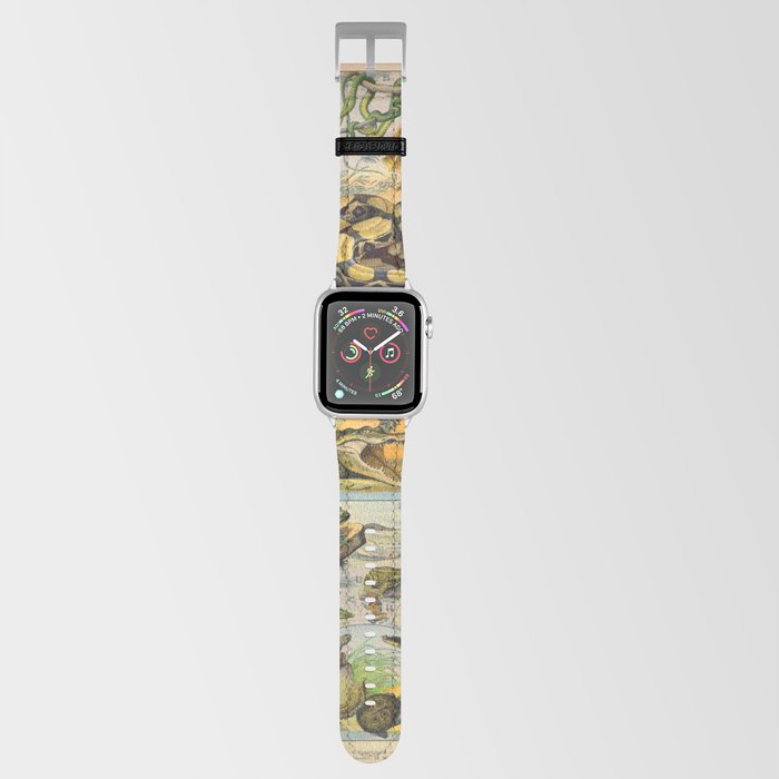 Reptiles Chart Nature Vintage Snake Turtle Alligator Apple Watch Band