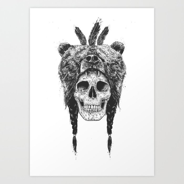 Dead Shaman (b&w) Art Print By Soltib | Society6