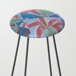 Fancy Lilies Counter Stool
