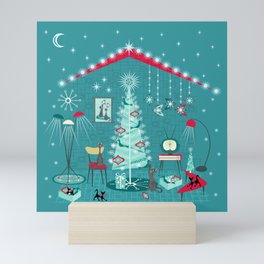 Retro Holiday Decorating ii Mini Art Print